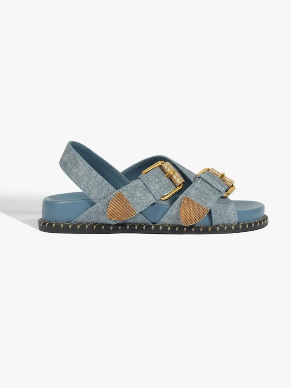 SCHUTZ Denim Patsy Sandals - Size 10 - Picture 4 of 8
